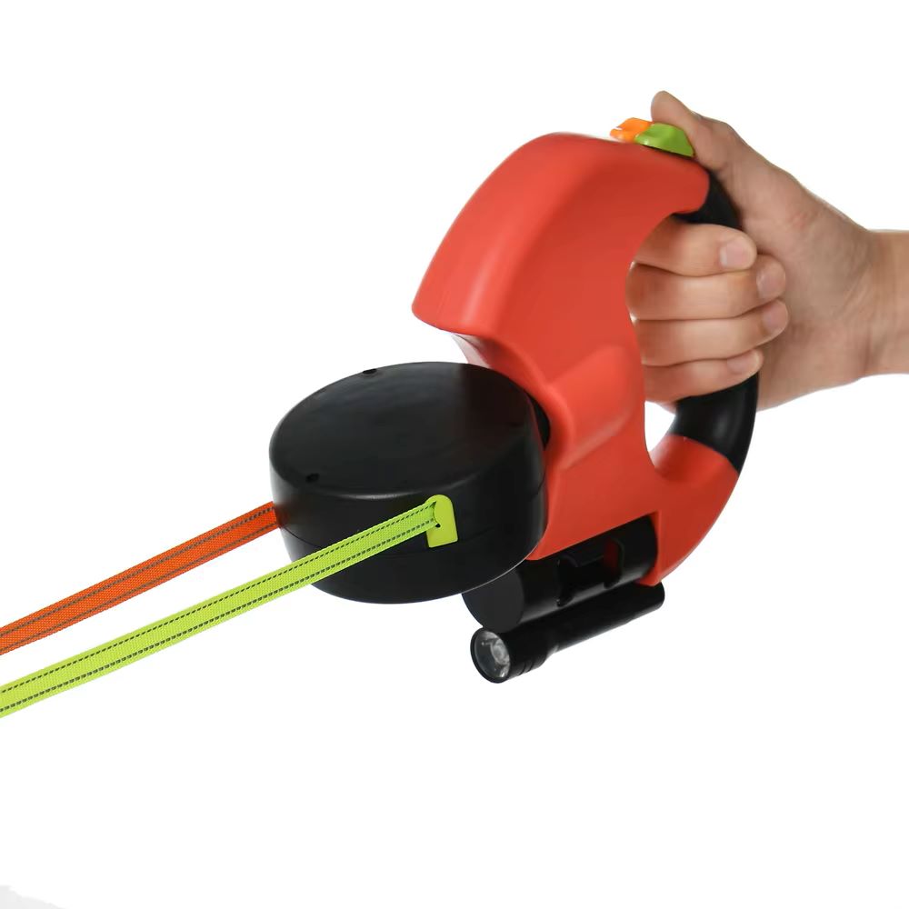 3m Retractable Dual Dog Leash with Lights - Reflective, 360° No-Tangle Leash for Small Dogs