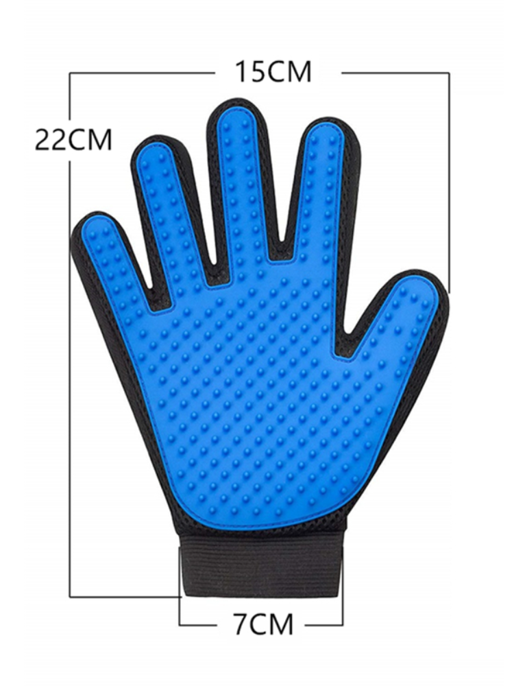 Pet Grooming Glove - Cat and Dog Deshedding Brush, Bath Comb, and Massage Tool
