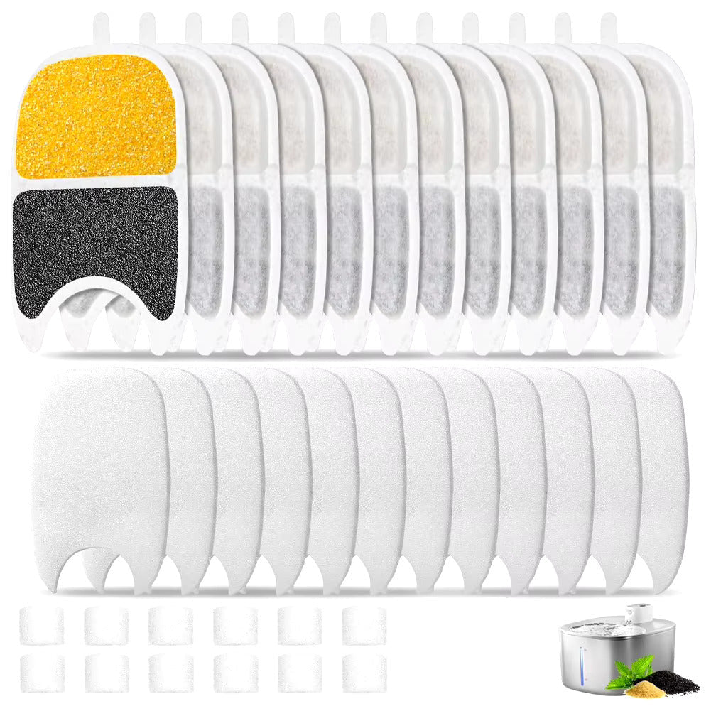 Replacement Water Filters for Wireless 4L Cat Water Fountain – 6-Layer Purification for Cleaner, Fresher Water