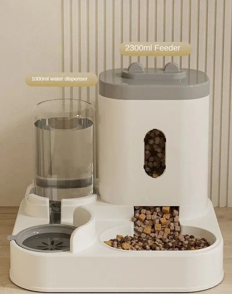 Automatic Pet Feeder & Water Fountain – Large Capacity Food Dispenser for Dogs & Cats