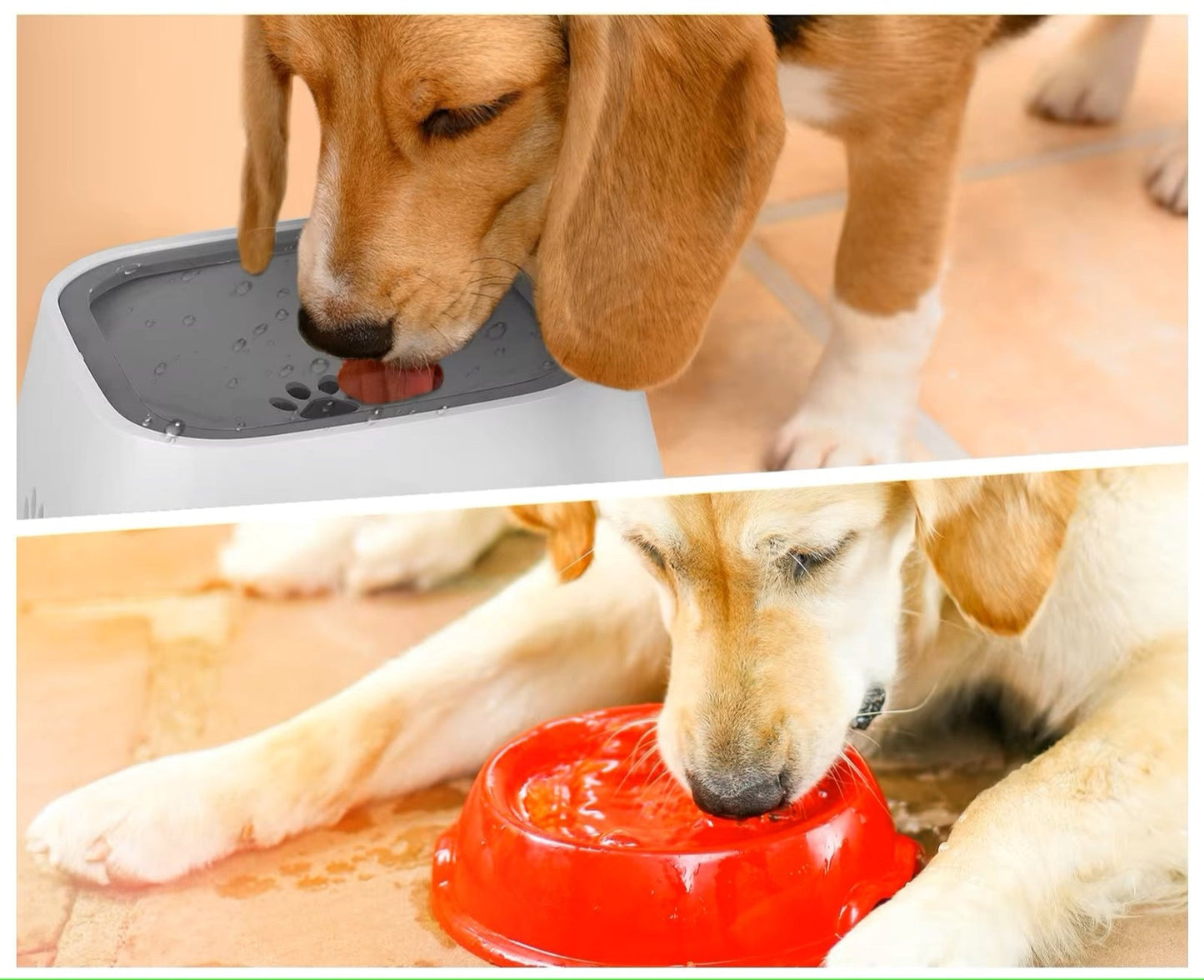 Floating Dog Water Bowl, Non-Spill Drinking Dispenser - Anti-Overflow Plastic Pet Bowl