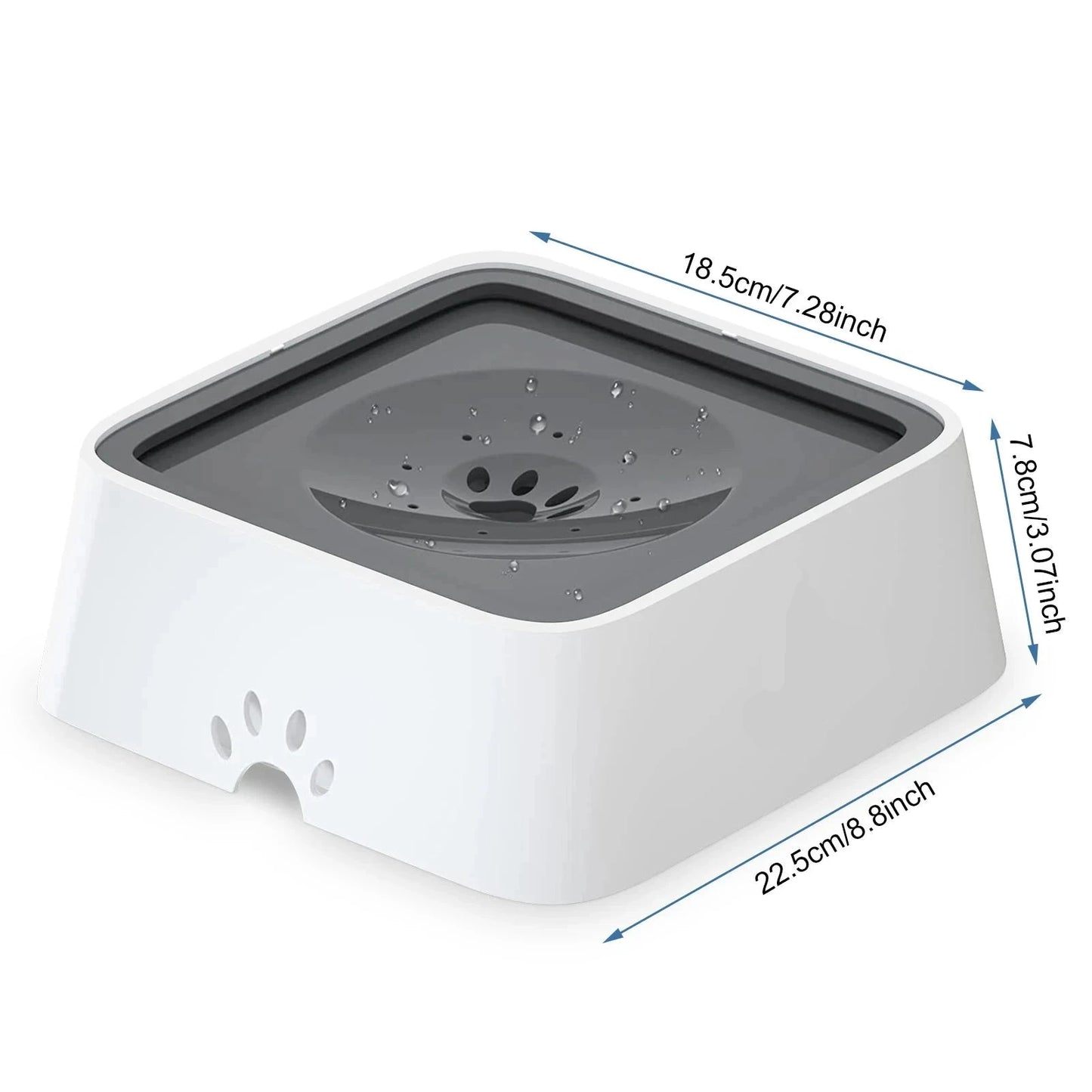 Floating Dog Water Bowl, Non-Spill Drinking Dispenser - Anti-Overflow Plastic Pet Bowl