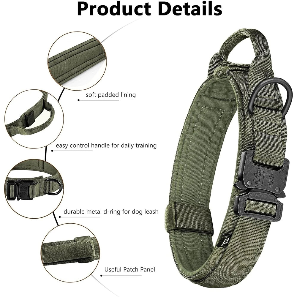 Adjustable Tactical Dog Collar & Leash Set