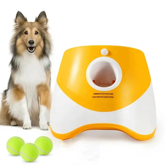 Automatic Dog Ball Launcher - Rechargeable Tennis Ball Throwing Machine