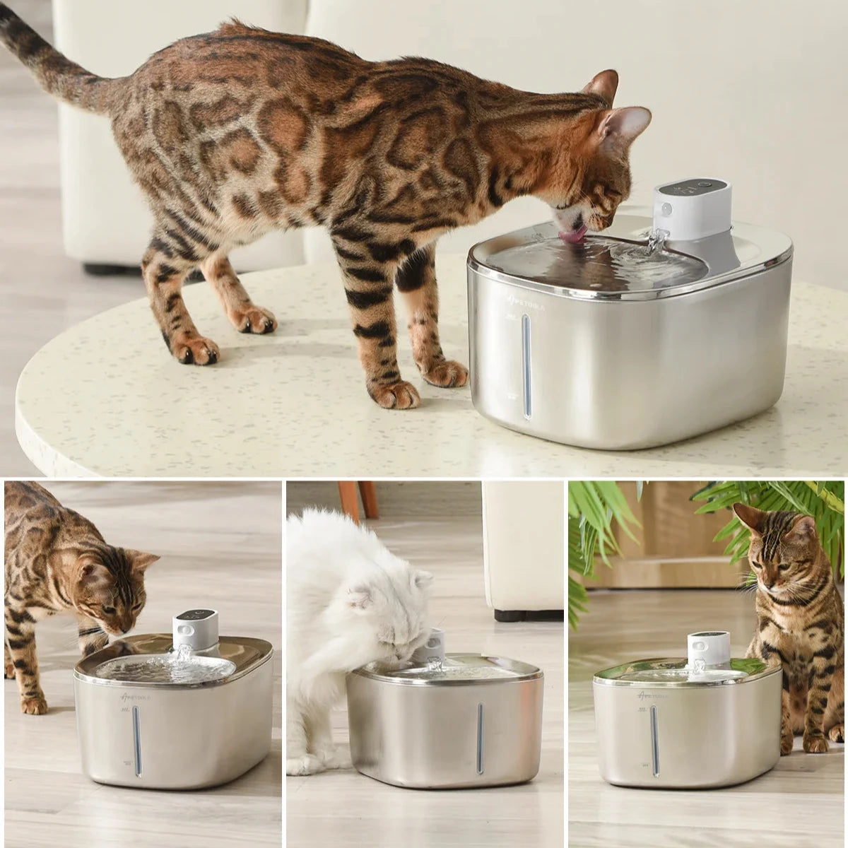 Wireless 4L Cat Water Fountain with Auto Sensor – Pet Drinking Dispenser