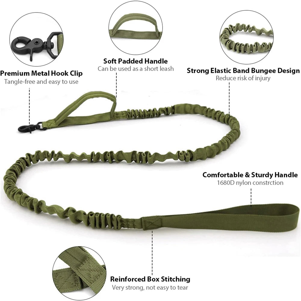 Adjustable Tactical Dog Collar & Leash Set