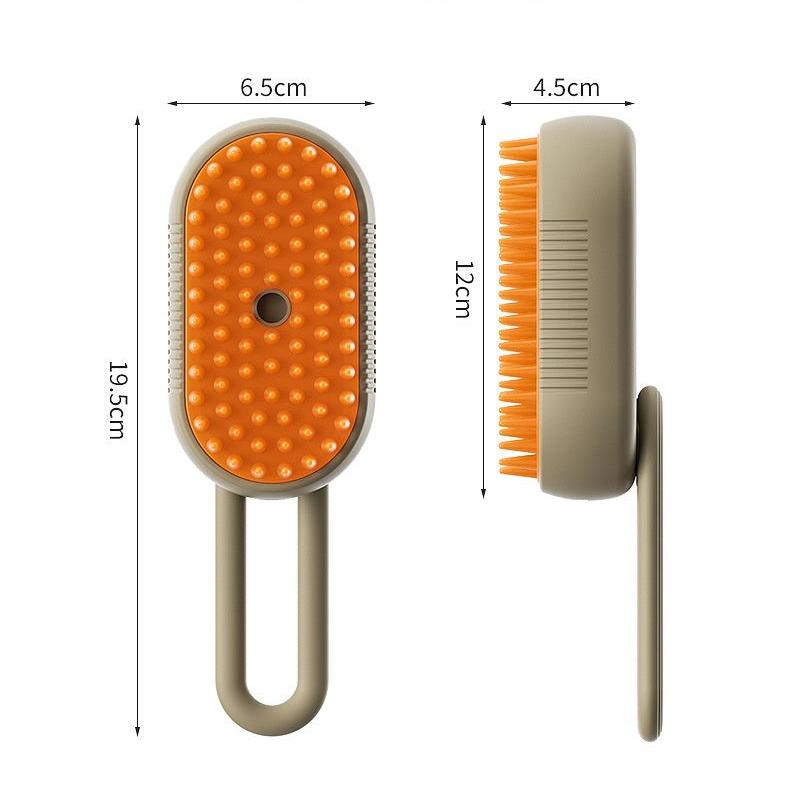 3-in-1 Steamy Brush Comb - One-Key Spray Hair Removal & Anti-Flying Massage Brush