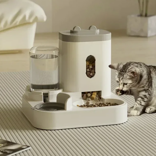 Automatic Pet Feeder & Water Fountain – Large Capacity Food Dispenser for Dogs & Cats