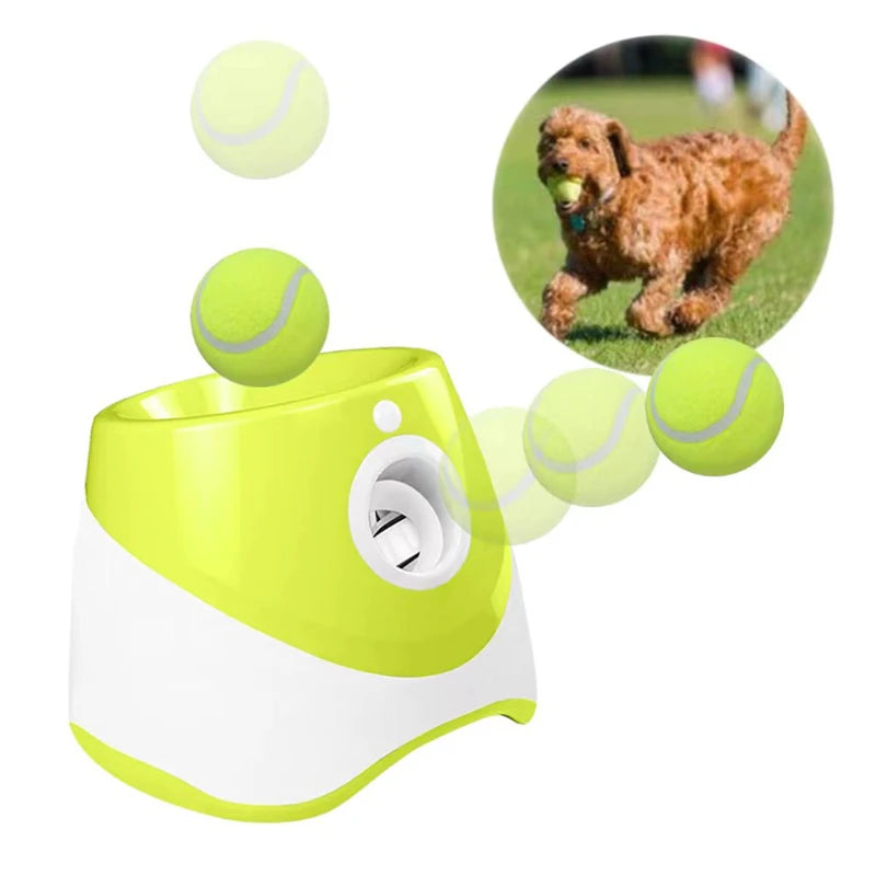 Automatic Dog Ball Launcher - Rechargeable Tennis Ball Throwing Machine