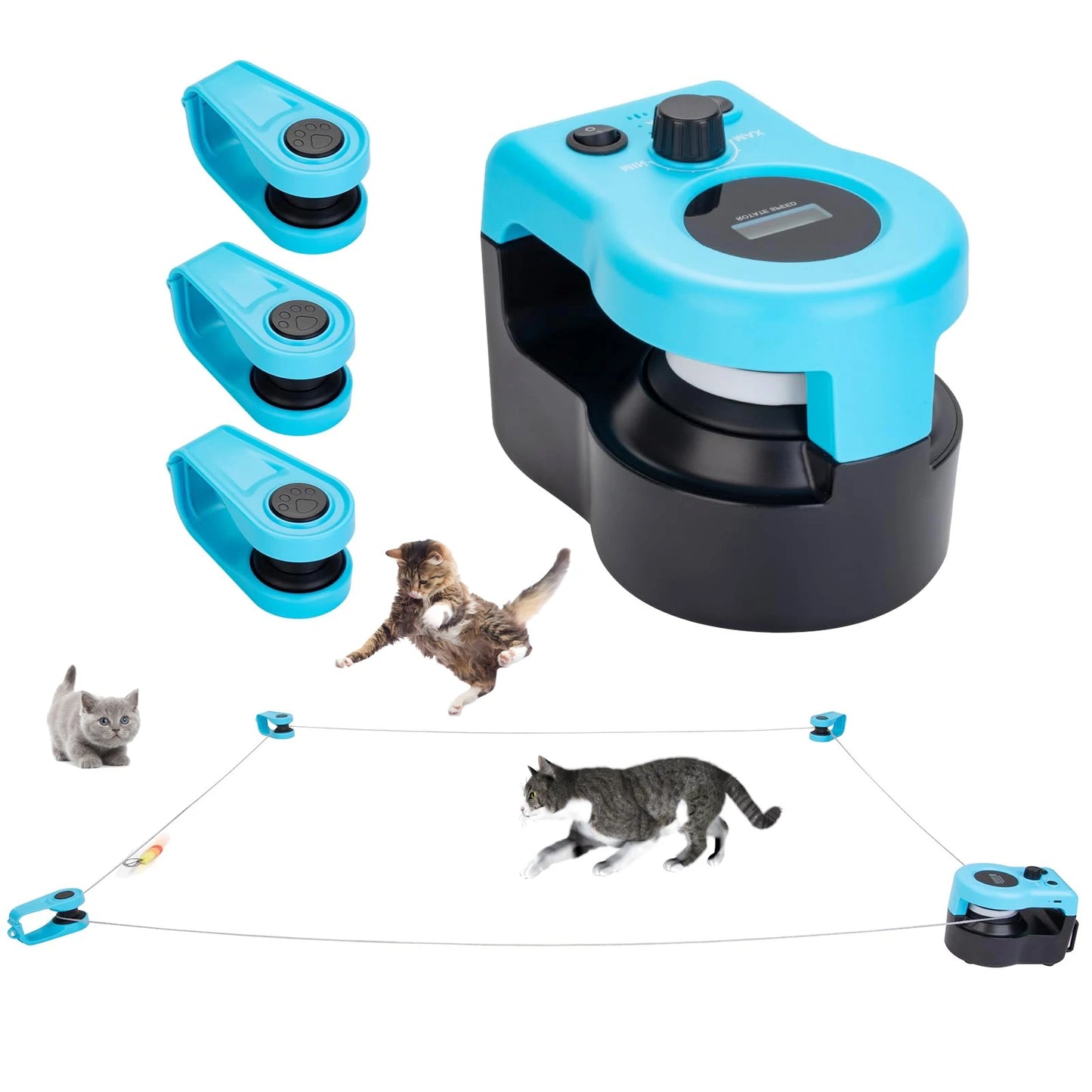 Interactive Cat Treadmill Toy – Adjustable Speed Exercise & Hunting Simulation